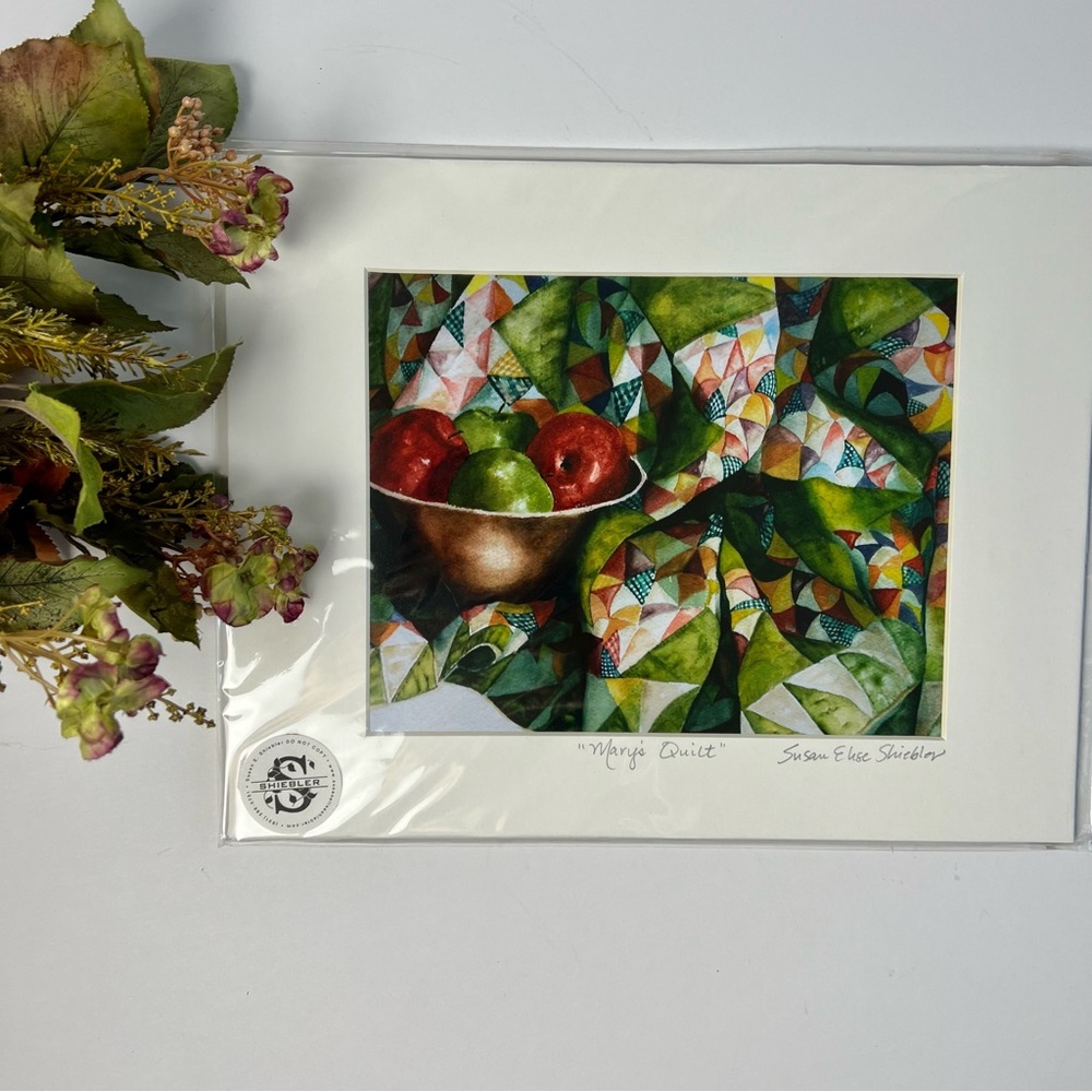 Limited Edition Watercolor Print “Mary’s Quilt”